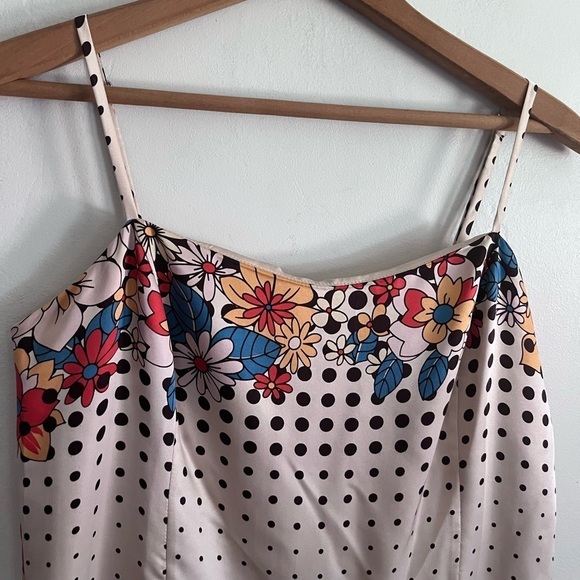 Tibi Y2K Vintage Inspired Cottagecore Silk Floral Strappy Cami Dress - Picture 6 of 12
